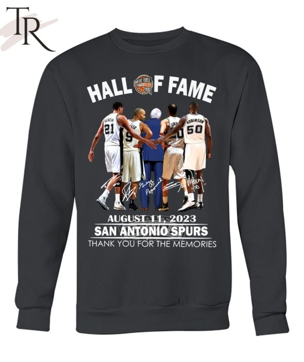 Hall Of Fame August 11, 2023 San Antonio Spurs Thank You For The Memories T-Shirt