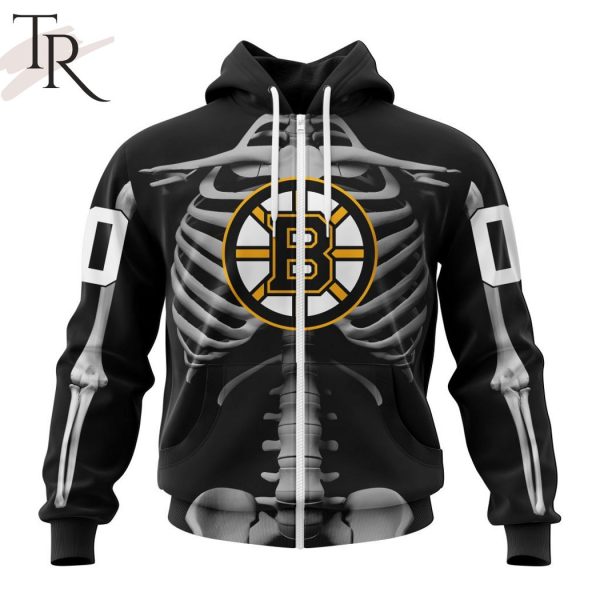 NHL Boston Bruins Special Skeleton Costume For Halloween Hoodie