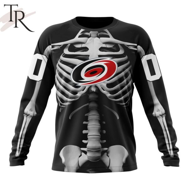 NHL Carolina Hurricanes Special Skeleton Costume For Halloween Hoodie