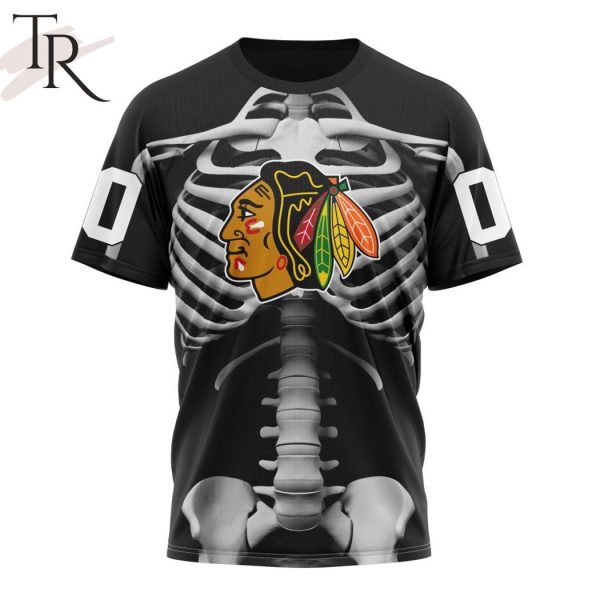 Chicago blackhawks skeleton jersey on sale