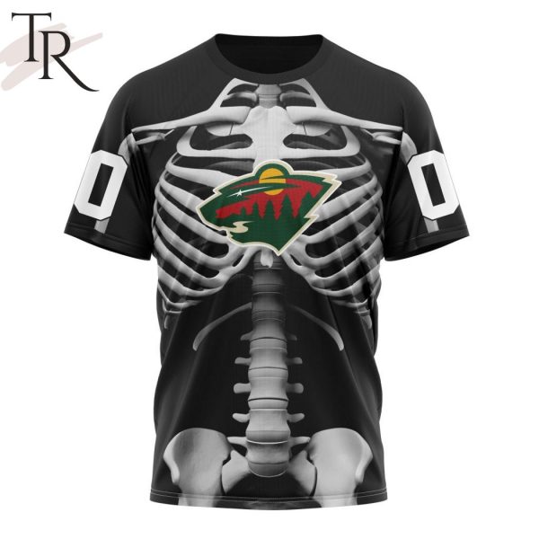 NHL Minnesota Wild Special Skeleton Costume For Halloween Hoodie