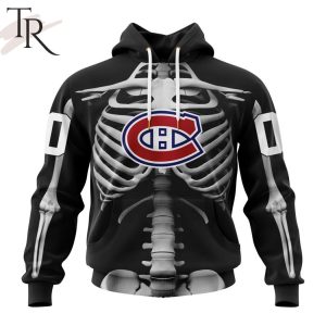 NHL Montreal Canadiens Special Skeleton Costume For Halloween Hoodie