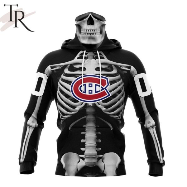 NHL Montreal Canadiens Special Skeleton Costume For Halloween Hoodie