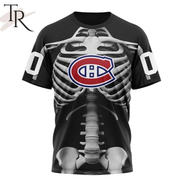 NHL Montreal Canadiens Special Skeleton Costume For Halloween Hoodie