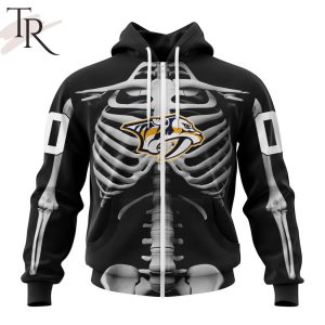NHL Nashville Predators Special Skeleton Costume For Halloween Hoodie