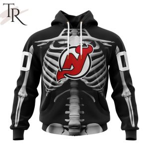 NHL New Jersey Devils Special Skeleton Costume For Halloween Hoodie