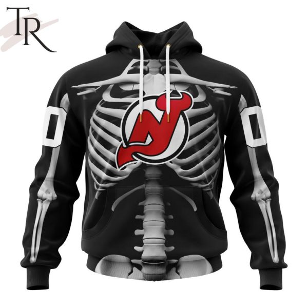 NHL New Jersey Devils Special Skeleton Costume For Halloween Hoodie