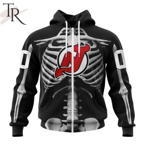NHL New Jersey Devils Special Skeleton Costume For Halloween Hoodie
