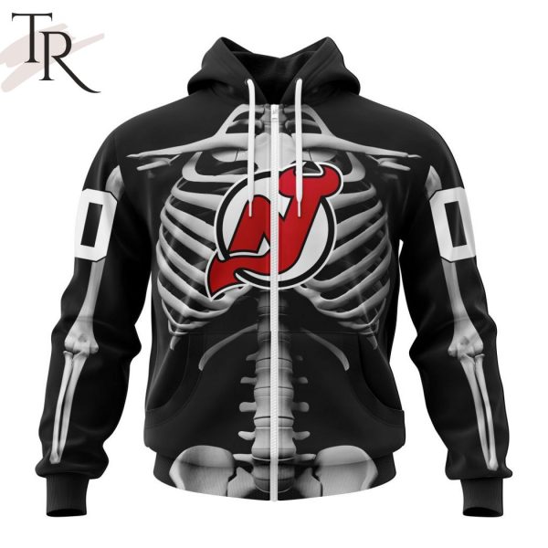 NHL New Jersey Devils Special Skeleton Costume For Halloween Hoodie