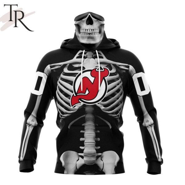 NHL New Jersey Devils Special Skeleton Costume For Halloween Hoodie