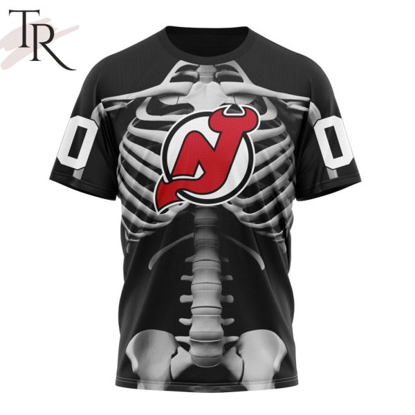 NHL New Jersey Devils Special Skeleton Costume For Halloween Hoodie