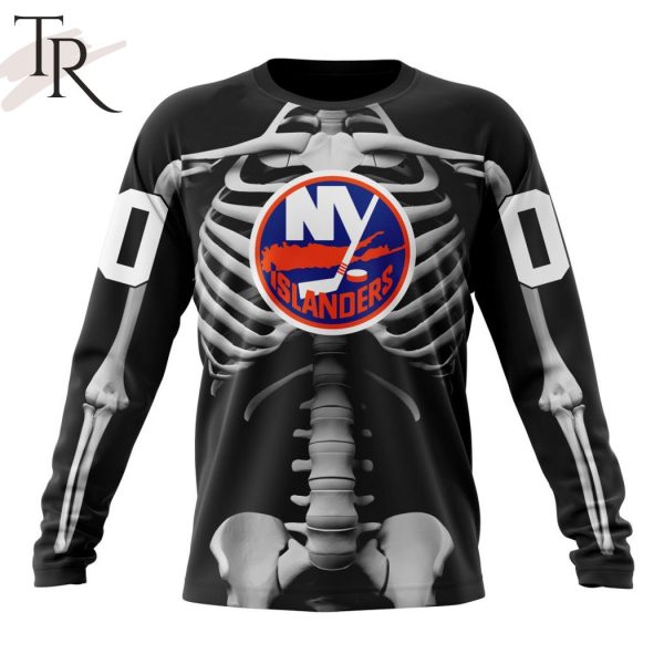 NHL New York Islanders Special Skeleton Costume For Halloween Hoodie