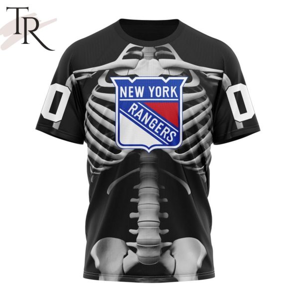 NHL New York Rangers Special Skeleton Costume For Halloween Hoodie