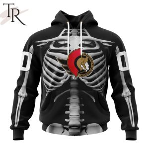 NHL Ottawa Senators Special Skeleton Costume For Halloween Hoodie