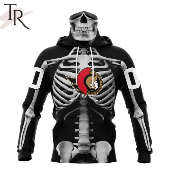 NHL Ottawa Senators Special Skeleton Costume For Halloween Hoodie