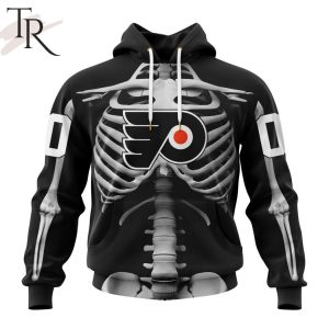 NHL Philadelphia Flyers Special Skeleton Costume For Halloween Hoodie
