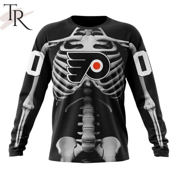 NHL Philadelphia Flyers Special Skeleton Costume For Halloween Hoodie