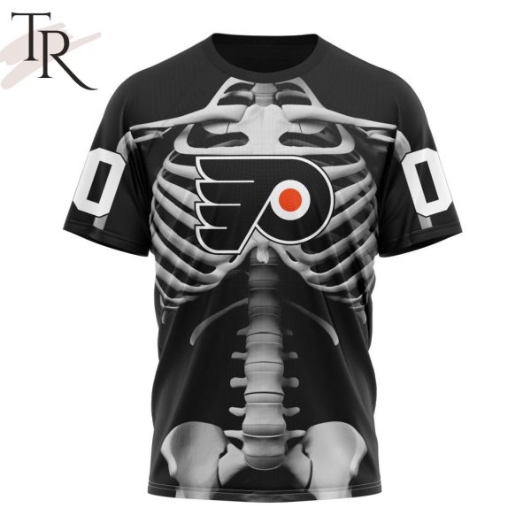 NHL Philadelphia Flyers Special Skeleton Costume For Halloween Hoodie