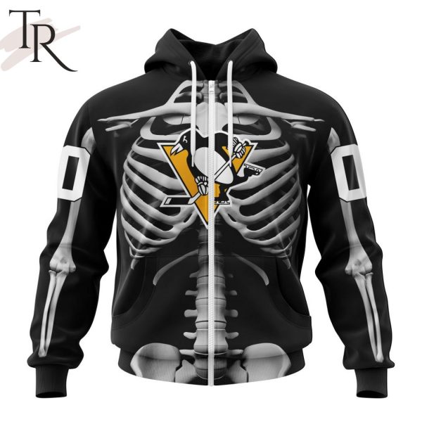 NHL Pittsburgh Penguins Special Skeleton Costume For Halloween Hoodie