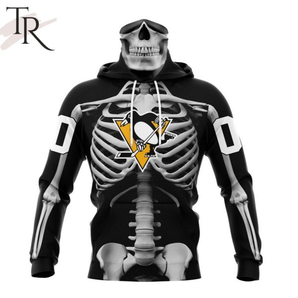 NHL Pittsburgh Penguins Special Skeleton Costume For Halloween Hoodie