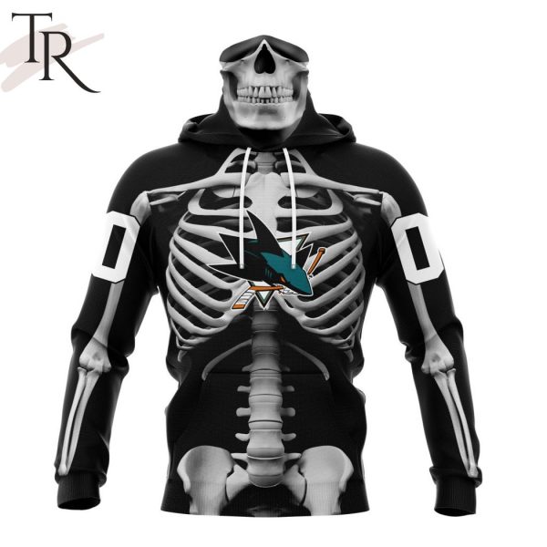 NHL San Jose Sharks Special Skeleton Costume For Halloween Hoodie