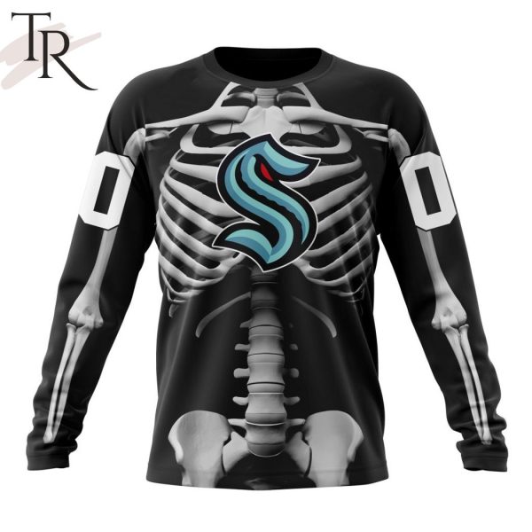 NHL Seattle Kraken Special Skeleton Costume For Halloween Hoodie