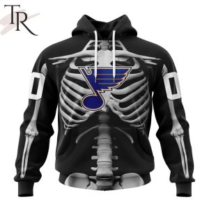 NHL St. Louis Blues Special Skeleton Costume For Halloween Hoodie