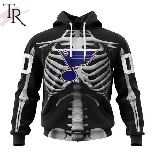 NHL St. Louis Blues Special Skeleton Costume For Halloween Hoodie