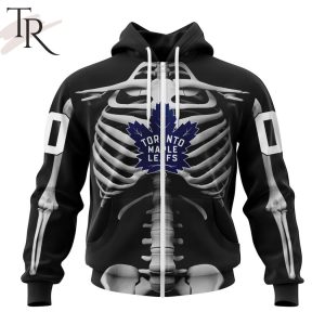 NHL Toronto Maple Leafs Special Skeleton Costume For Halloween Hoodie