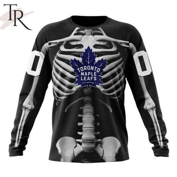 NHL Toronto Maple Leafs Special Skeleton Costume For Halloween Hoodie