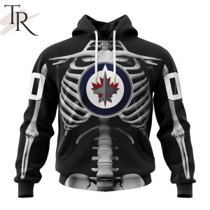 NHL Winnipeg Jets Special Skeleton Costume For Halloween Hoodie