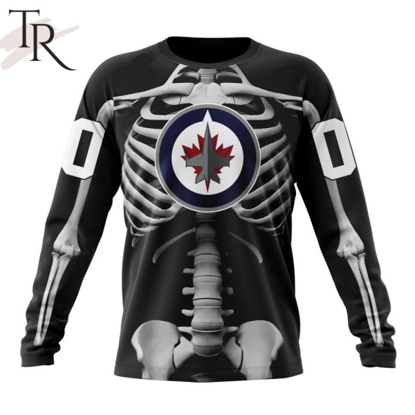 NHL Winnipeg Jets Special Skeleton Costume For Halloween Hoodie