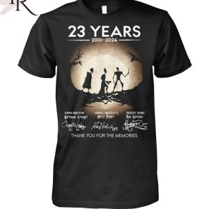 23 Years 2001 – 2024 Emma Watson And Daniel Radcliffe And Rupert Grint Thank You For The Memories T-Shirt