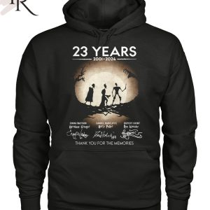 23 Years 2001 – 2024 Emma Watson And Daniel Radcliffe And Rupert Grint Thank You For The Memories T-Shirt