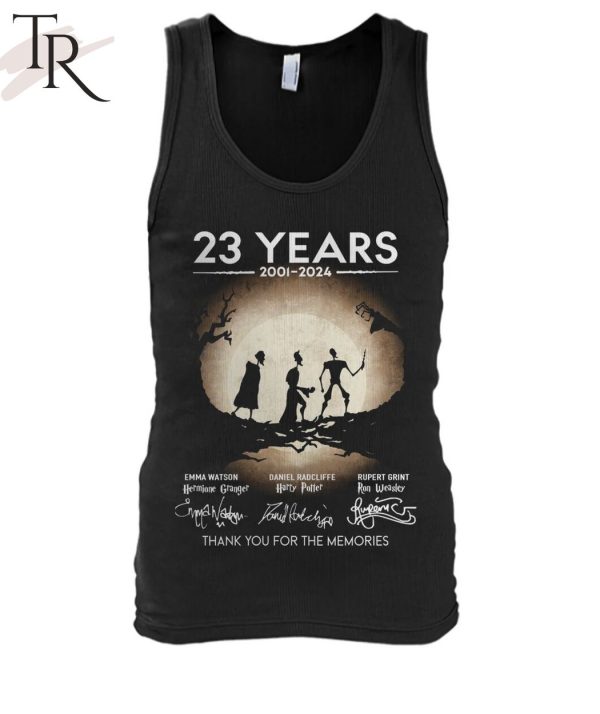 23 Years 2001 – 2024 Emma Watson And Daniel Radcliffe And Rupert Grint Thank You For The Memories T-Shirt