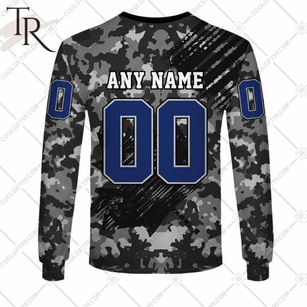 Personalized CFL Winnipeg Blue Bombers Special Camo Armed Forces Design Hoodie