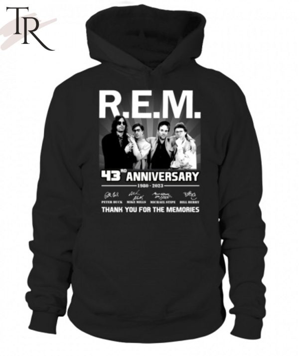 R.E.M 43rd Anniversary 1980 – 2023 Thank You For The Memories T-Shirt