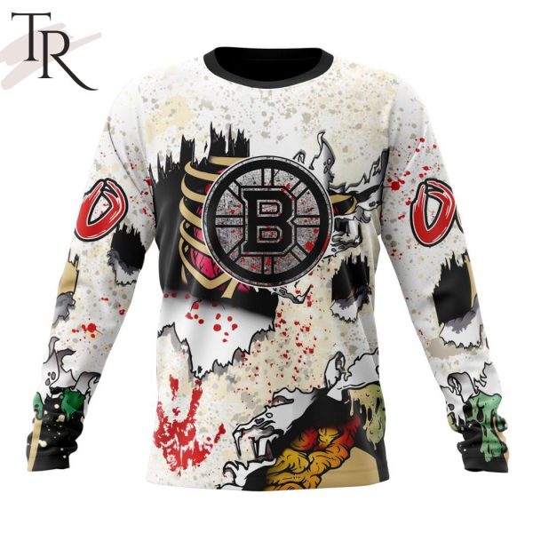 NHL Boston Bruins Special Zombie Style For Halloween Hoodie