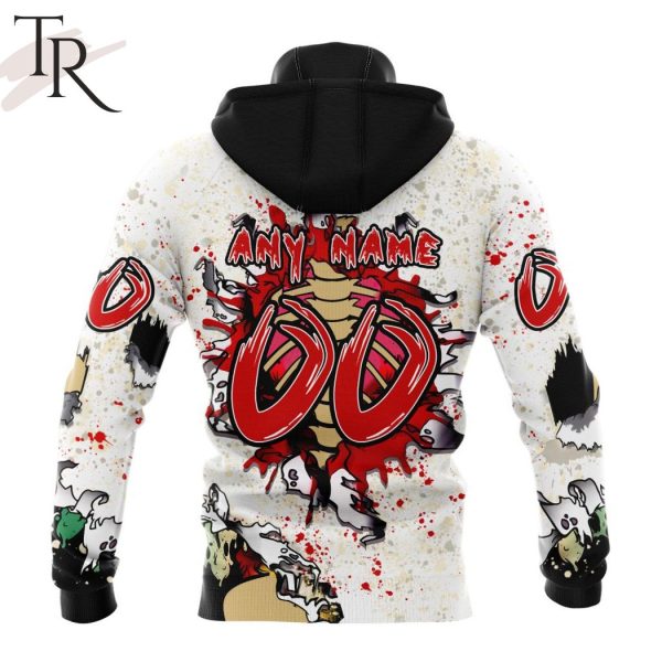 NHL Calgary Flames Special Zombie Style For Halloween Hoodie