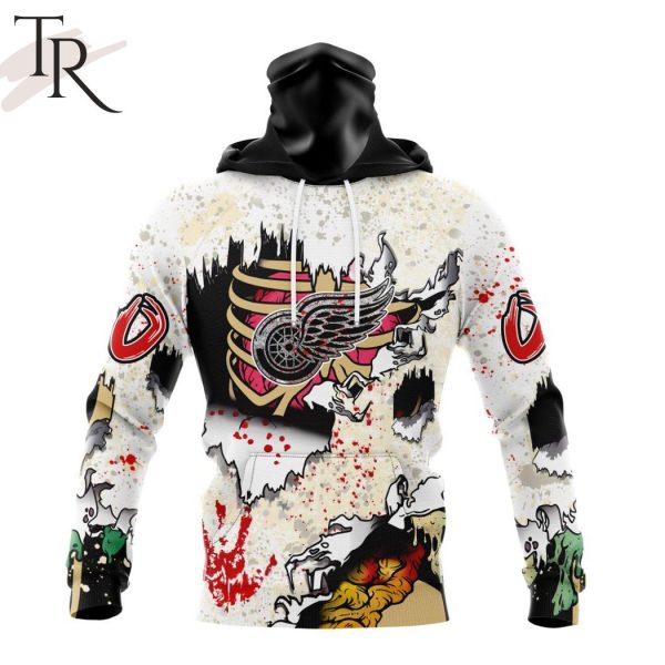 NHL Detroit Red Wings Special Zombie Style For Halloween Hoodie