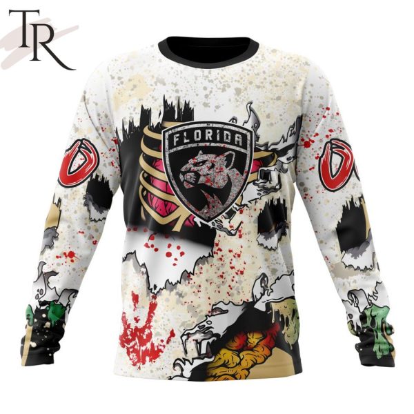 NHL Florida Panthers Special Zombie Style For Halloween Hoodie