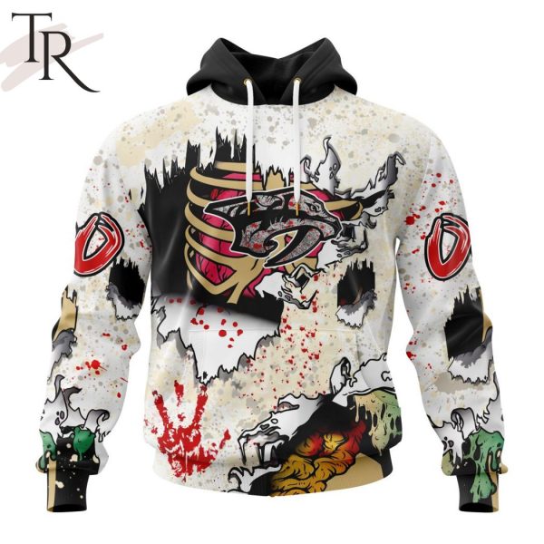 NHL Nashville Predators Special Zombie Style For Halloween Hoodie