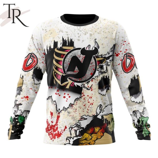 NHL New Jersey Devils Special Zombie Style For Halloween Hoodie