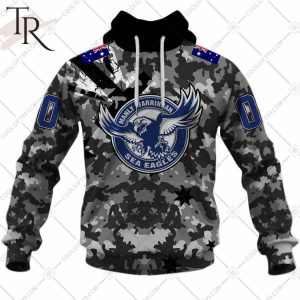 Personalized NRL Manly Warringah Sea Eagles Special Camo Military Flag Hoodie