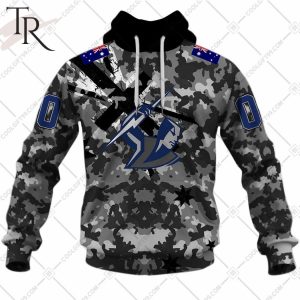 Personalized NRL Melbourne Storm Special Camo Military Flag Hoodie