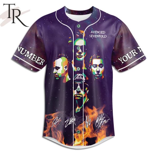 Custom Name And Number Avenged Sevenfold We Look Up Towards The Sky For Answers To Our Lives Baseball Jersey