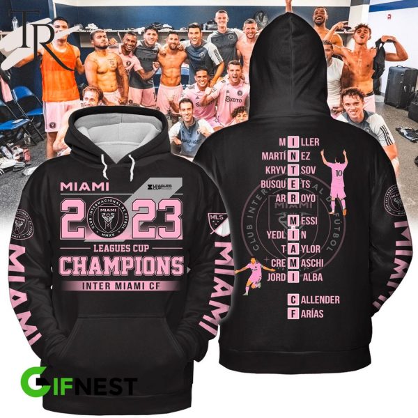 Inter Miami CF 2023 Leagues Cup Champion 3D Hoodie