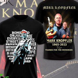 Mark Knopfler 1965 – 2023 Thank You For The Memories T-Shirt