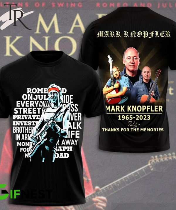 Mark Knopfler 1965 – 2023 Thank You For The Memories T-Shirt