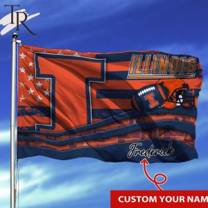 Illinois Fighting Illini Custom Flag 3x5ft For This Season